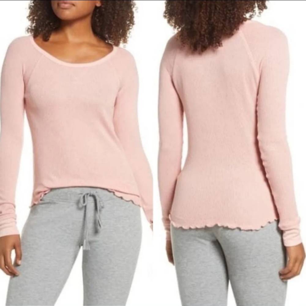 NWT BP Waffle Knit Ruffle Thermal